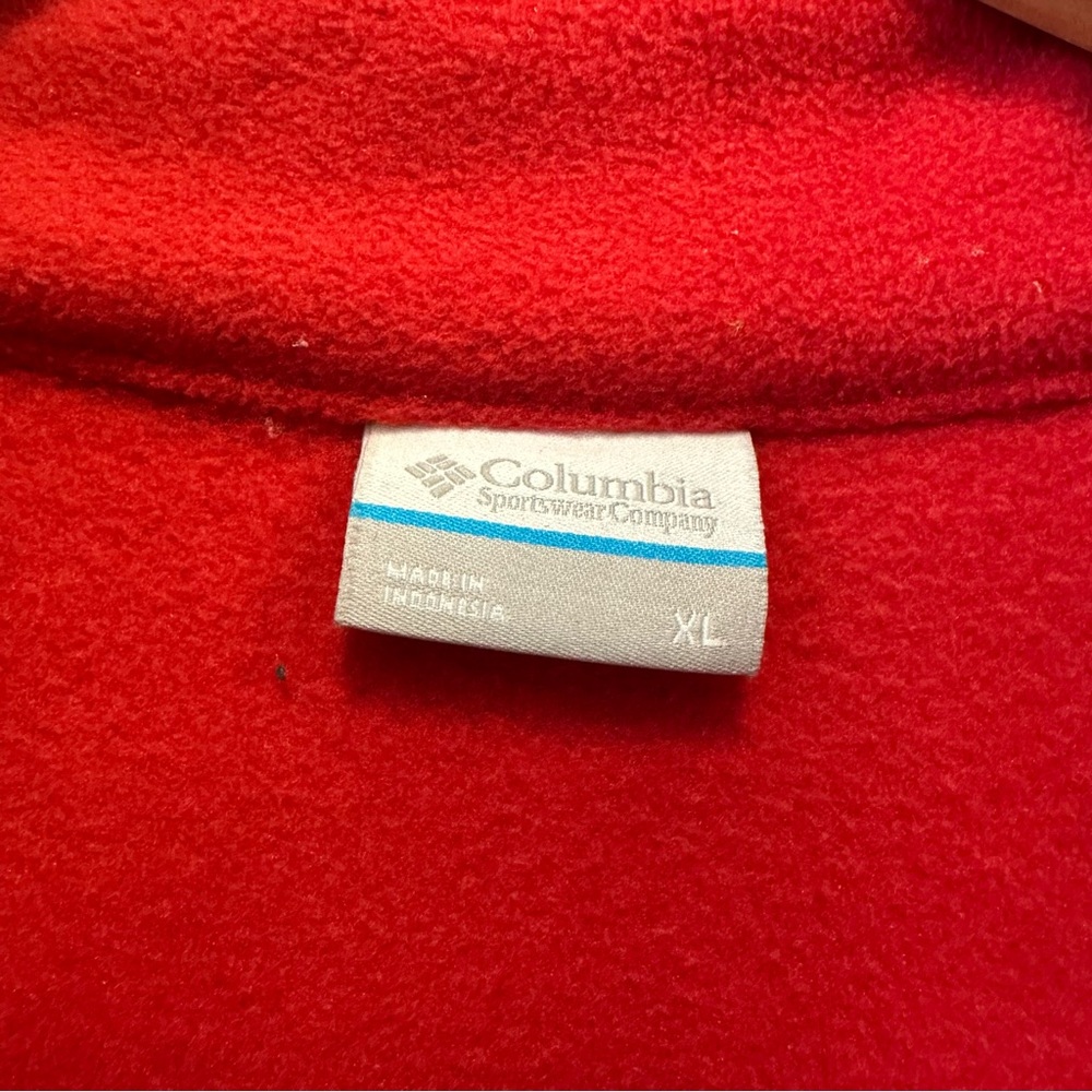 Columbia Red Fast Trek II Full-Zip Fleece Jacket with NC State Logo - Picture 6 of 9